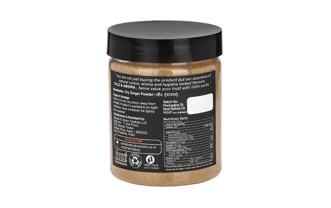 Salz & Aroma Dry Ginger Powder    Plastic Jar  150 grams